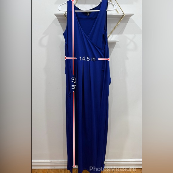 Royal Blue Wrapped Maxi Dress Stretchy Elegant Comfortable XS Slimming effect - Picture 8 of 12